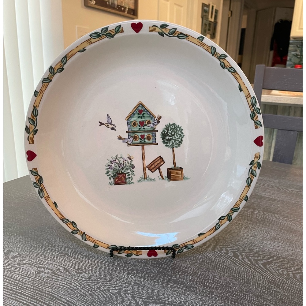 Thomson Pottery Birdhouse Chop Plate
